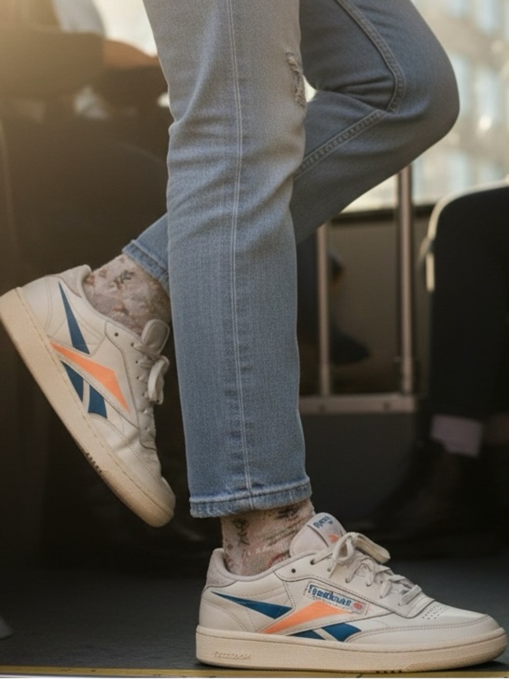 REEBOK Club C Revenge Sneakers Chalk Coral Blue